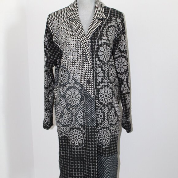 NWT Johnny Was Biya JWLA Workshop Neelu Mid Length Embroidered Jacket Knit - Picture 4 of 10